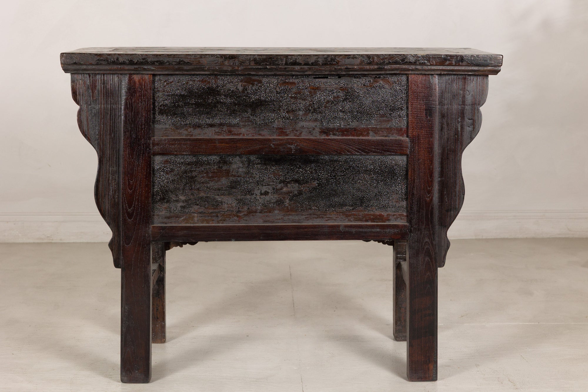 Rear view of Qing dynasty wood cabinet