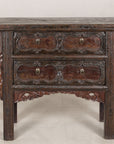 Qing dynasty carved cabinet, alternate front view