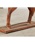 Rustic Vintage Carved Wooden Horse with Saddle on Stand, circa 1950-10. Asian & Chinese Furniture, Art, Antiques, Vintage Home Décor for sale at FEA Home