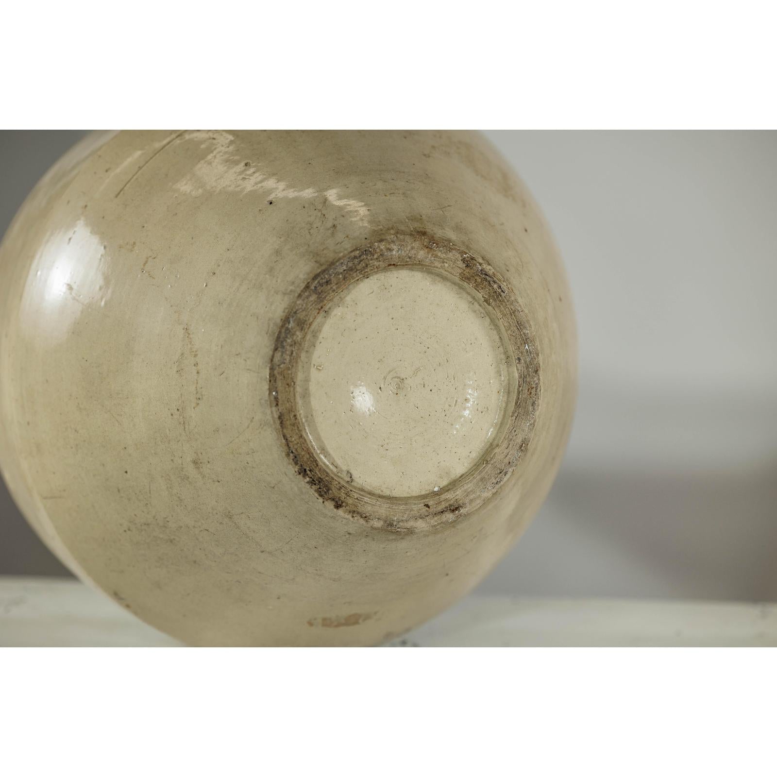 Sand-Colored Ceramic Vase with Rounded Shoulder and Tapered Base-12. Asian &amp; Chinese Furniture, Art, Antiques, Vintage Home Décor for sale at FEA Home