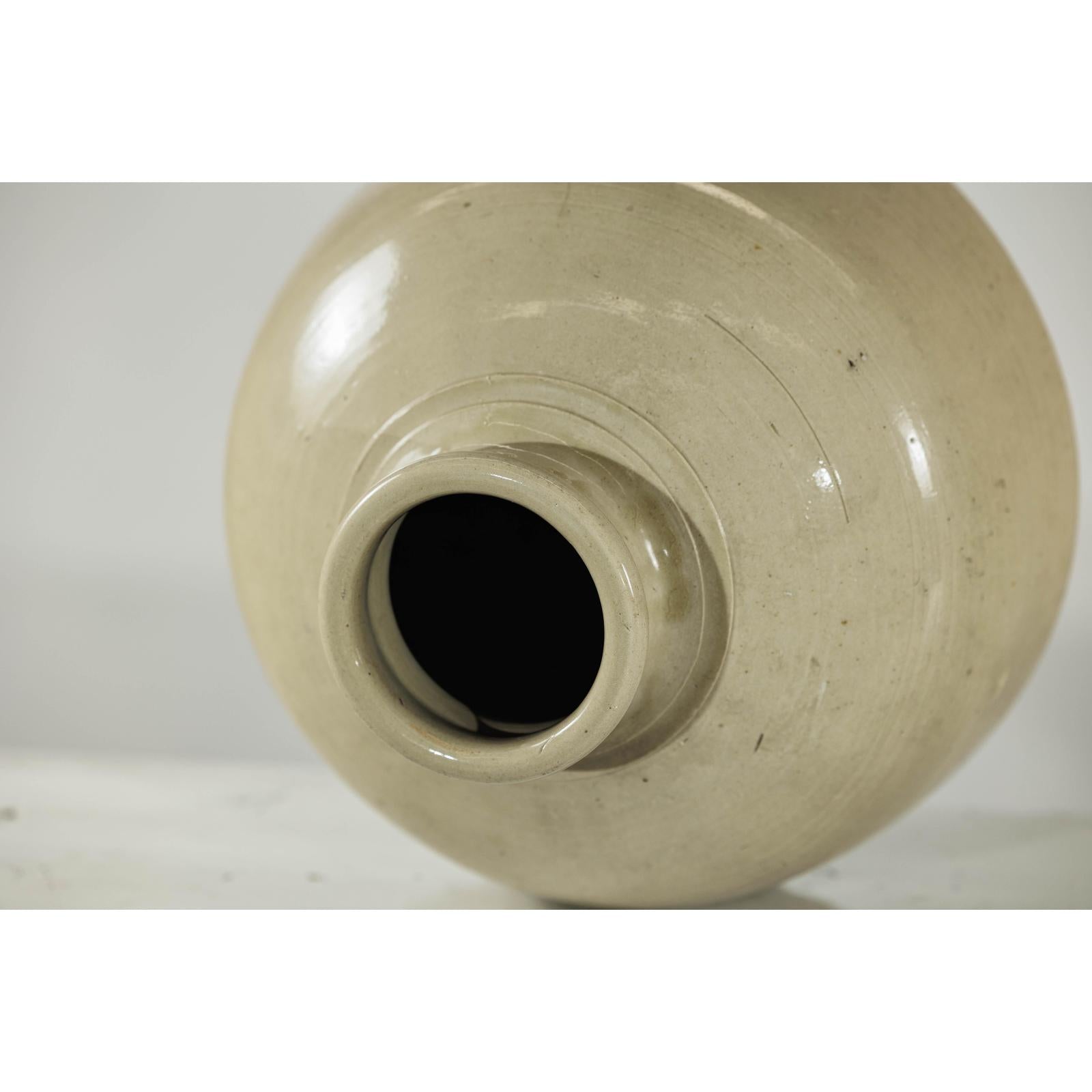 Sand-Colored Ceramic Vase with Rounded Shoulder and Tapered Base-13. Asian &amp; Chinese Furniture, Art, Antiques, Vintage Home Décor for sale at FEA Home