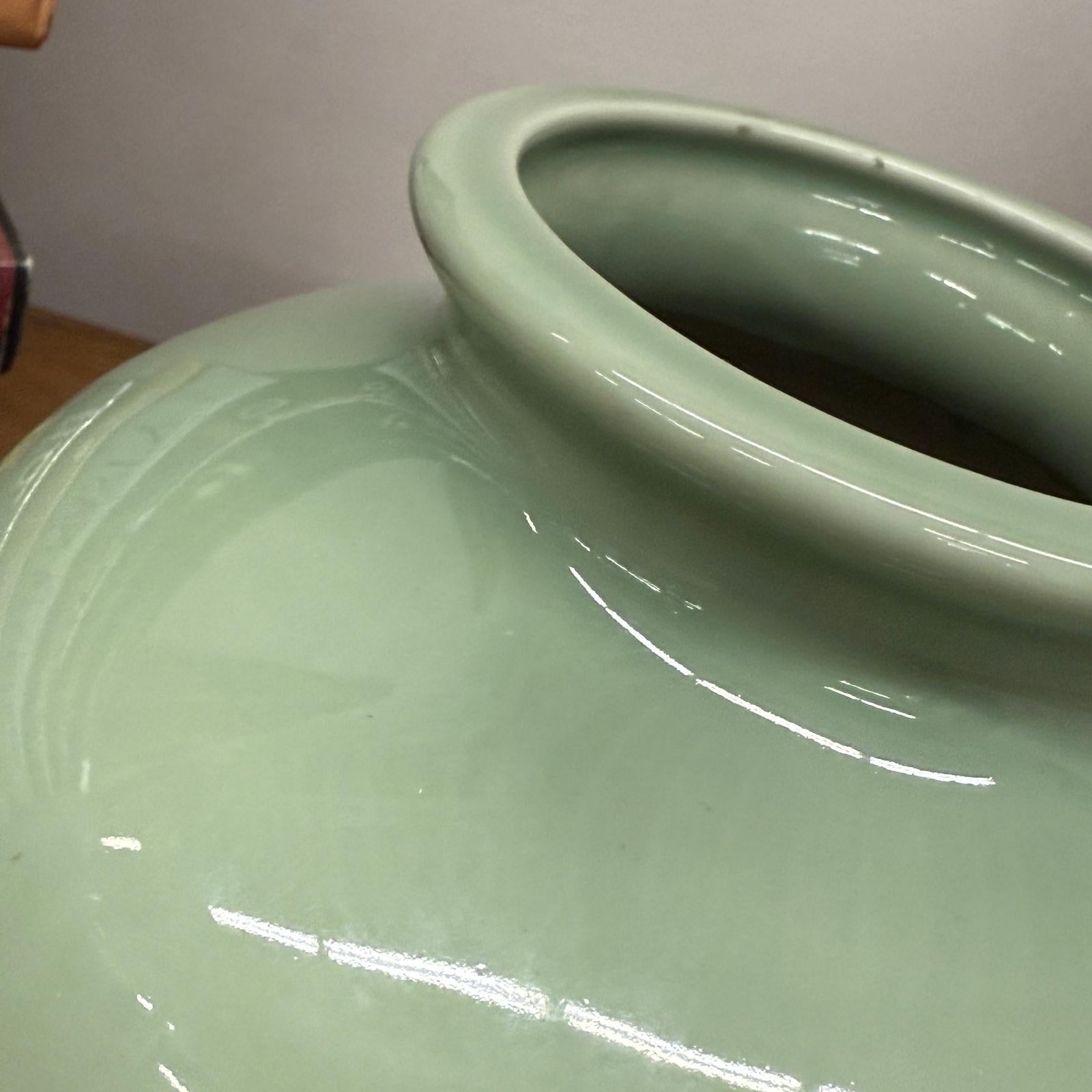 Seafoam Green Ceramic Vase with Rounded Silhouette, SKU , image 5