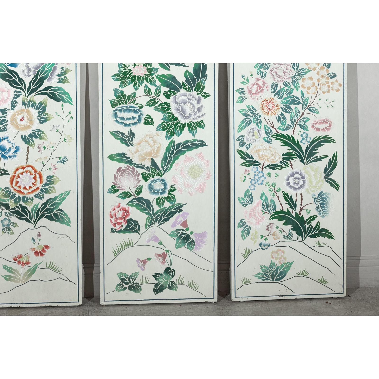 Set of Four Individual Panels with Flowers &amp; Butterflies - image 10