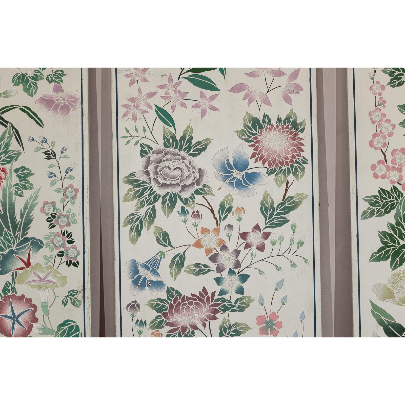 Set of Four Individual Panels with Flowers &amp; Butterflies - image 14