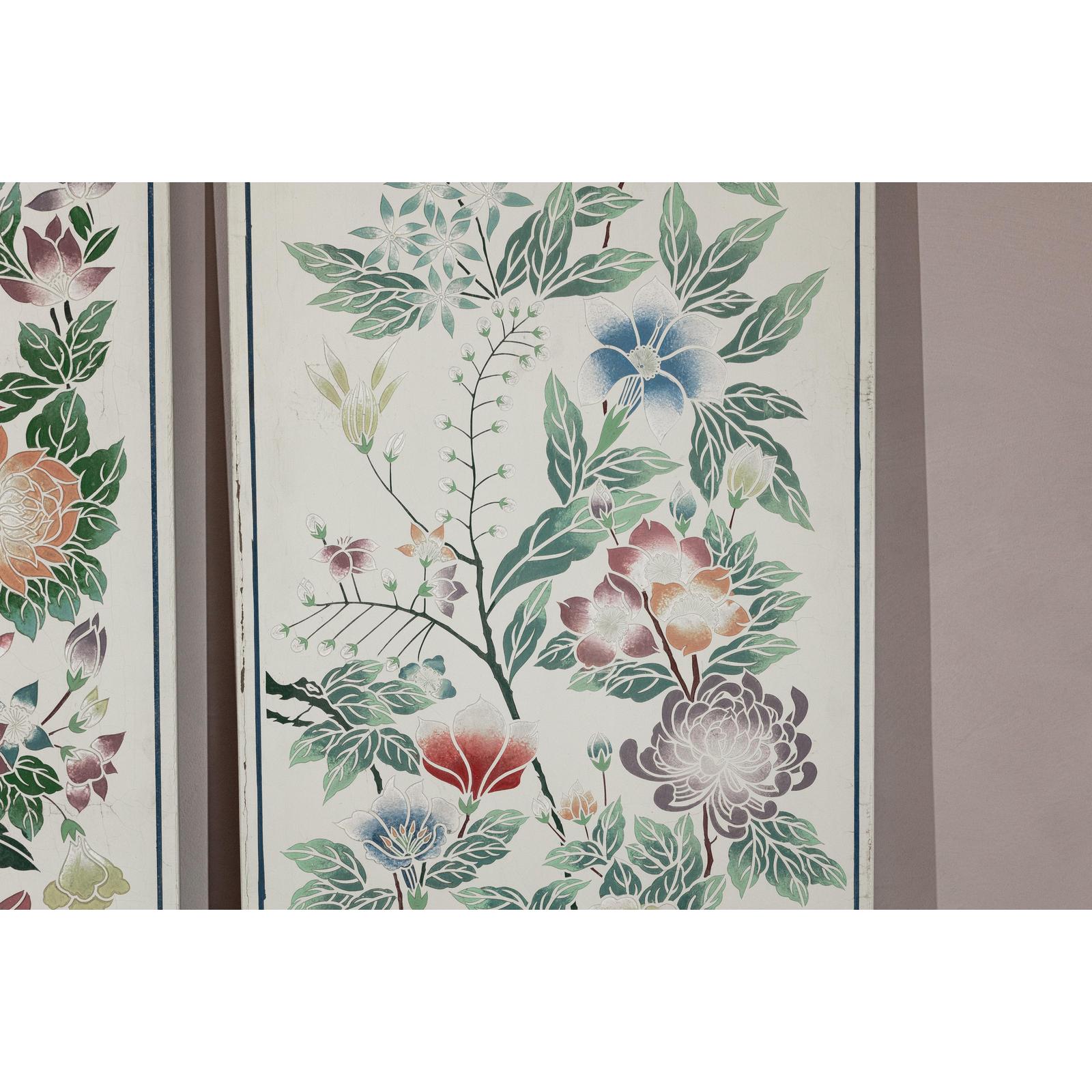 Set of Four Individual Panels with Flowers &amp; Butterflies - image 17