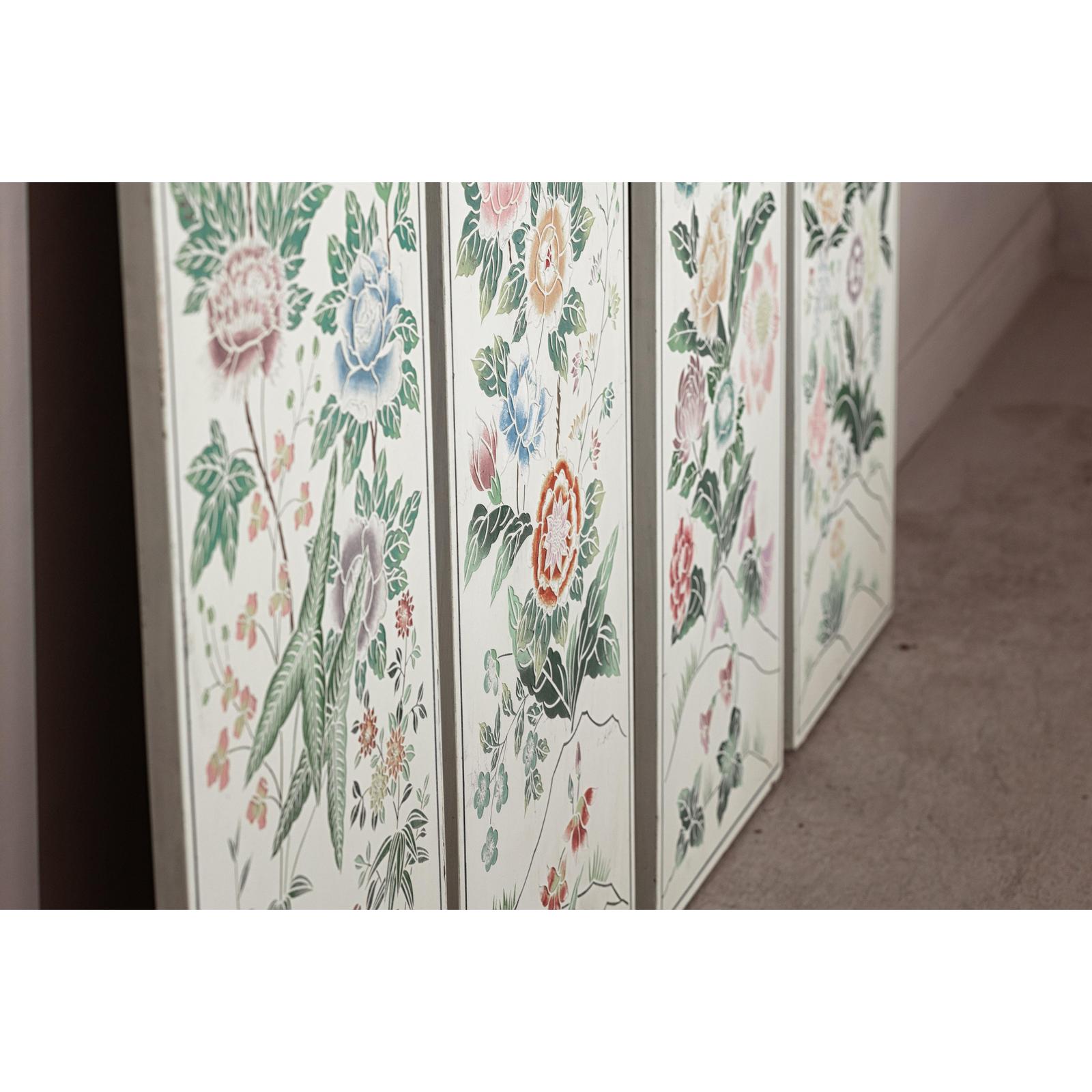 Set of Four Individual Panels with Flowers &amp; Butterflies - image 20
