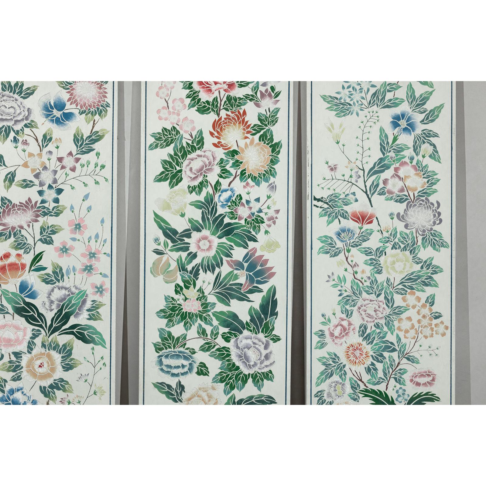Set of Four Individual Panels with Flowers &amp; Butterflies - image 9