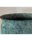 Set of Three Aged Vintage Turquoise Copper Cachepots - image 15