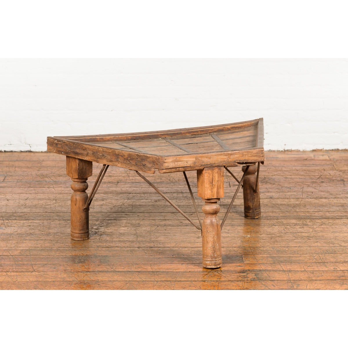 19th Century Indian Bullock Cart Made into a Coffee Table with Iron Details-10. Asian &amp; Chinese Furniture, Art, Antiques, Vintage Home Décor for sale at FEA Home