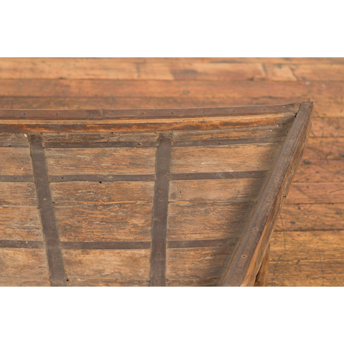 19th Century Indian Bullock Cart Made into a Coffee Table with Iron Details-6. Asian &amp; Chinese Furniture, Art, Antiques, Vintage Home Décor for sale at FEA Home