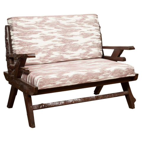 Buy-this-Antique Natural Edge Settee with Custom Upholstery and Rustic Character-image-position-1-style-YN7616-Shop-for-Vintage-and-Antique-Asian-and-Chinese-Furniture-for-sale-at-FEA Home-NYC