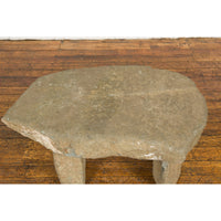 Asian Antique Three Piece Stone Bench with Great Rustic Character