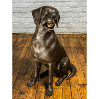 Bronze Labrador Dog Statue, "Bailey"