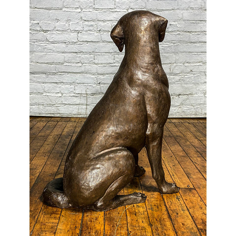 Bronze Labrador Dog Statue, "Bailey"-25. Asian & Chinese Furniture, Art, Antiques, Vintage Home Décor for sale at FEA Home