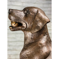 Bronze Labrador Dog Statue, "Bailey"