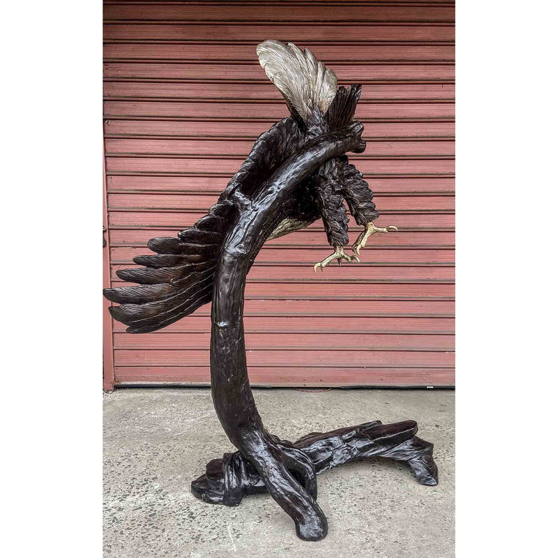 Bronze Eagle Statue, Flying Freedom-RG1179-10. Asian & Chinese Furniture, Art, Antiques, Vintage Home Décor for sale at FEA Home