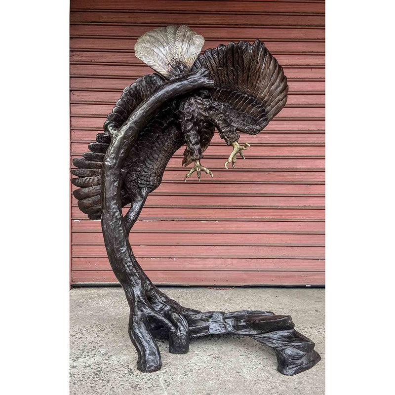 Bronze Eagle Statue, Flying Freedom-RG1179-11. Asian & Chinese Furniture, Art, Antiques, Vintage Home Décor for sale at FEA Home