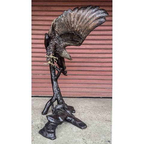 Bronze Eagle Statue, Flying Freedom-RG1179-13. Asian & Chinese Furniture, Art, Antiques, Vintage Home Décor for sale at FEA Home