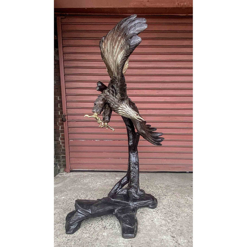 Bronze Eagle Statue, Flying Freedom-RG1179-14. Asian & Chinese Furniture, Art, Antiques, Vintage Home Décor for sale at FEA Home