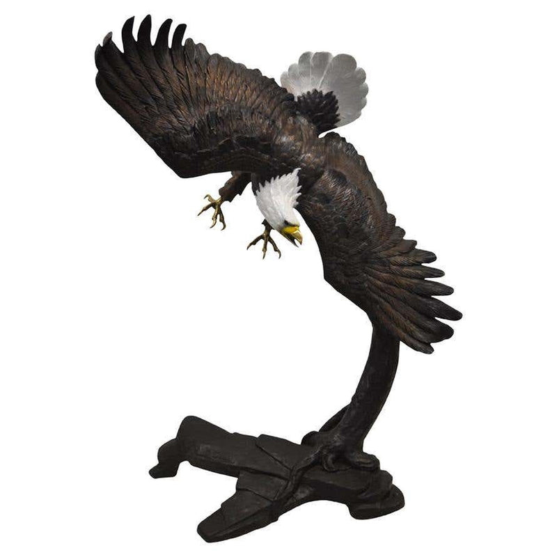 Bronze Eagle Statue, Flying Freedom-RG1179-2. Asian & Chinese Furniture, Art, Antiques, Vintage Home Décor for sale at FEA Home