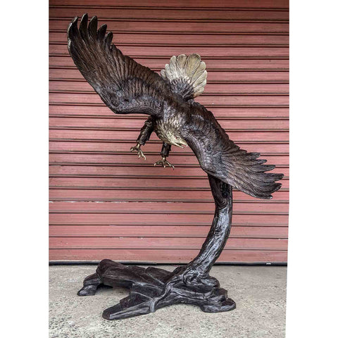 Bronze Eagle Statue, Flying Freedom-RG1179-4. Asian & Chinese Furniture, Art, Antiques, Vintage Home Décor for sale at FEA Home