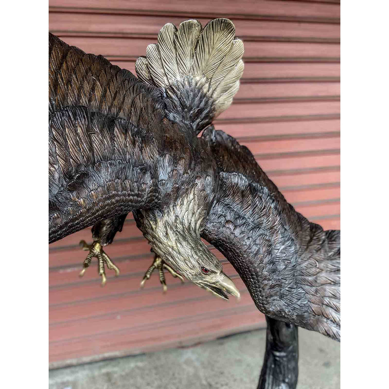 Bronze Eagle Statue, Flying Freedom-RG1179-7. Asian & Chinese Furniture, Art, Antiques, Vintage Home Décor for sale at FEA Home