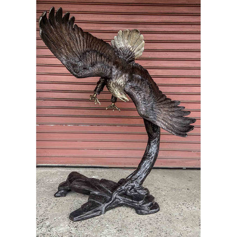 Bronze Eagle Statue, Flying Freedom-RG1179-8. Asian & Chinese Furniture, Art, Antiques, Vintage Home Décor for sale at FEA Home