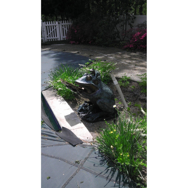 Bronze Reading Animal Sculpture, "Frog Prince"-11. Asian & Chinese Furniture, Art, Antiques, Vintage Home Décor for sale at FEA Home