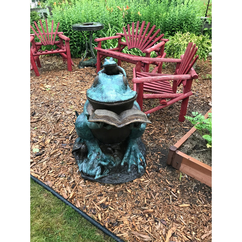 Bronze Reading Animal Sculpture, "Frog Prince"-4. Asian & Chinese Furniture, Art, Antiques, Vintage Home Décor for sale at FEA Home