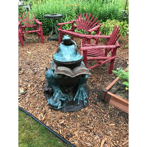 Bronze Reading Animal Sculpture, "Frog Prince"-4. Asian & Chinese Furniture, Art, Antiques, Vintage Home Décor for sale at FEA Home