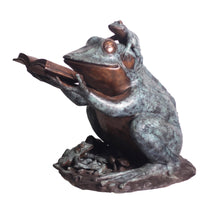 Bronze Reading Animal Sculpture, "Frog Prince"