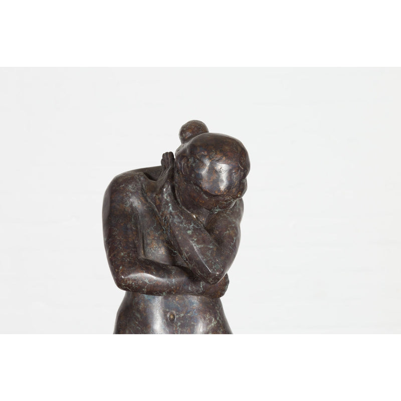 Bronze Tabletop Sculpture Inspired by Auguste Rodin's Eve-RG2130-11. Asian & Chinese Furniture, Art, Antiques, Vintage Home Décor for sale at FEA Home