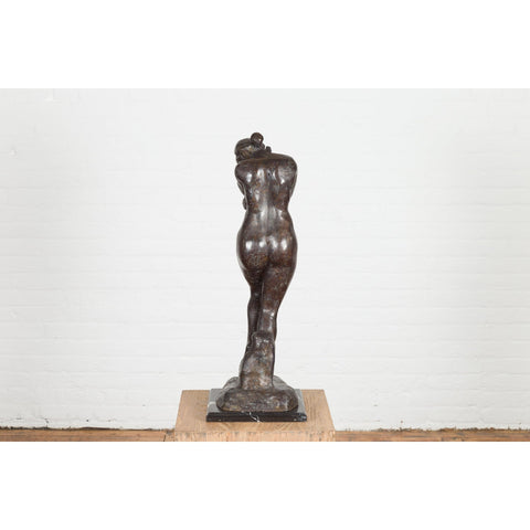 Bronze Tabletop Sculpture Inspired by Auguste Rodin's Eve-RG2130-6. Asian & Chinese Furniture, Art, Antiques, Vintage Home Décor for sale at FEA Home