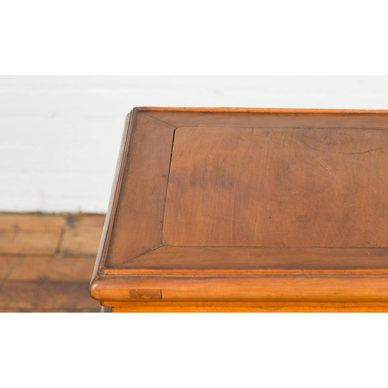 Chinese Late Qing Dynasty Lamp Table with Cracked Ice Shelf and Horse Hoof Feet-YN7626-13. Asian & Chinese Furniture, Art, Antiques, Vintage Home Décor for sale at FEA Home