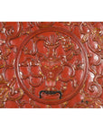 Chinese Late Qing Dynasty Period Red Lacquer Cabinet with Carved and Gilt Doors-12. Asian & Chinese Furniture, Art, Antiques, Vintage Home Décor for sale at FEA Home