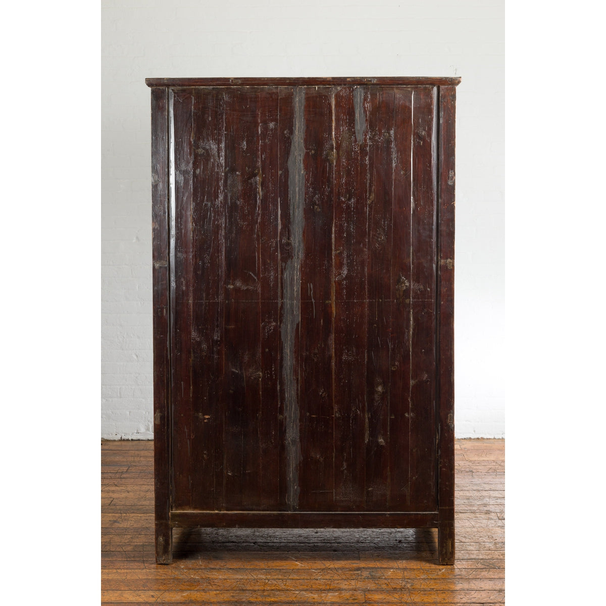 Chinese Late Qing Dynasty Period Red Lacquer Cabinet with Carved and Gilt Doors-13. Asian &amp; Chinese Furniture, Art, Antiques, Vintage Home Décor for sale at FEA Home