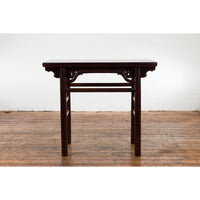 Chinese Qing Dynasty Ming Style Yumu Wood Wine Table with Dark Lacquer-YN4050-18. Asian & Chinese Furniture, Art, Antiques, Vintage Home Décor for sale at FEA Home