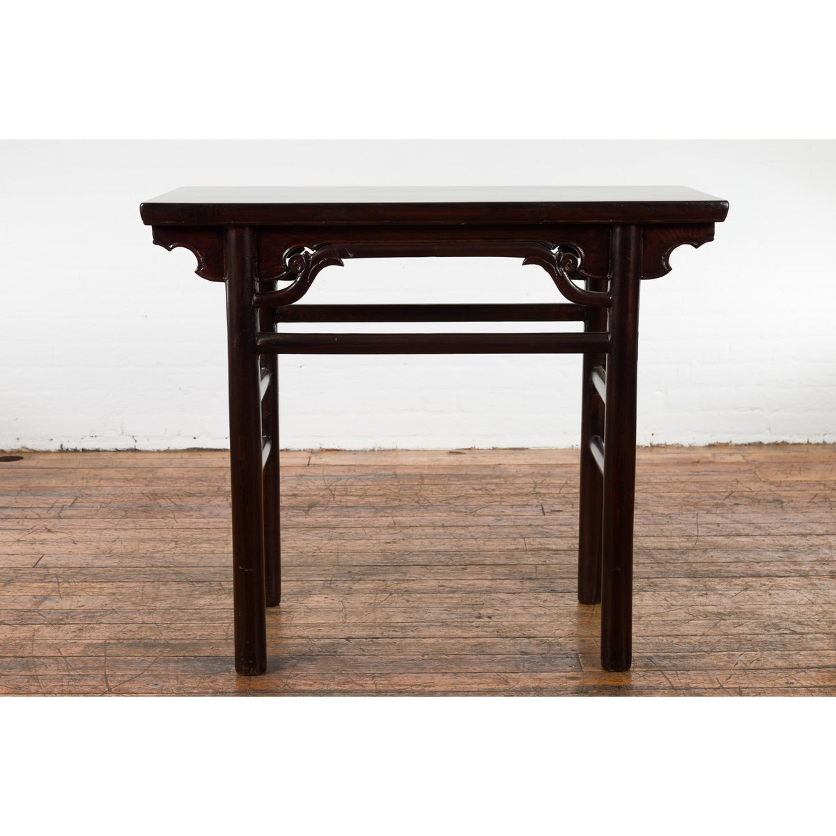 Chinese Qing Dynasty Ming Style Yumu Wood Wine Table with Dark Lacquer-2. Asian & Chinese Furniture, Art, Antiques, Vintage Home Décor for sale at FEA Home