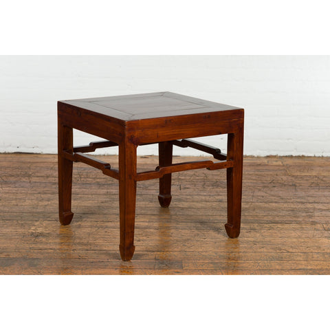 Chinese Qing Dynasty Period 19th Century Side Table with Humpback Stretchers-YN2739-10. Asian & Chinese Furniture, Art, Antiques, Vintage Home Décor for sale at FEA Home