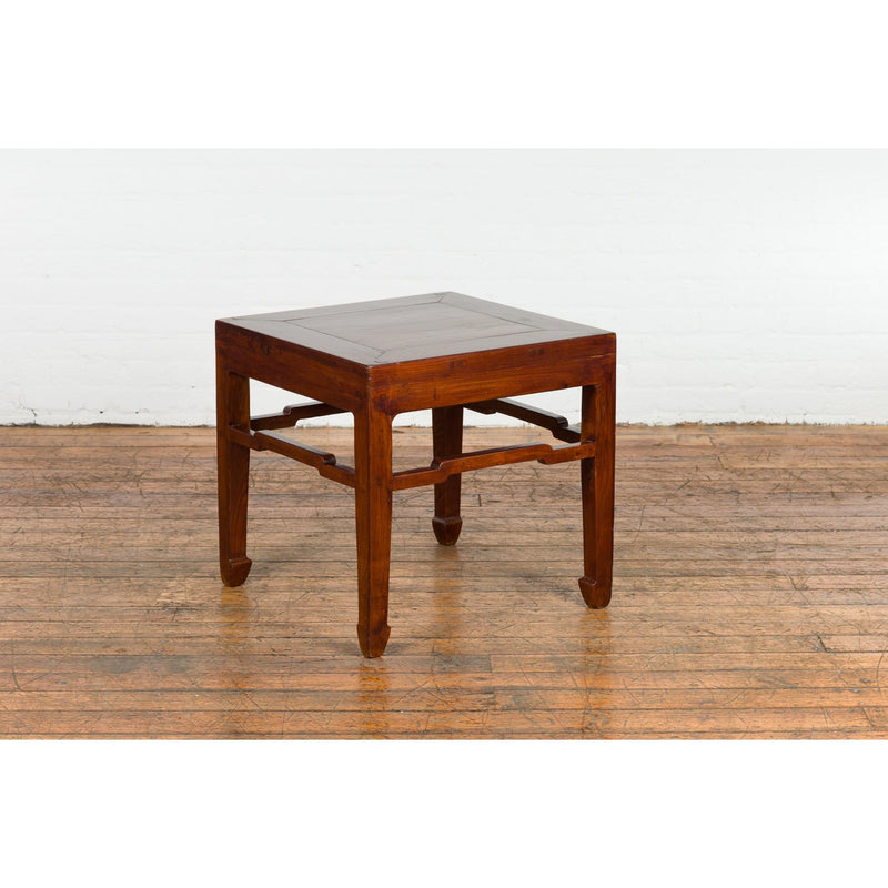 Chinese Qing Dynasty Period 19th Century Side Table with Humpback Stretchers-YN2739-11. Asian & Chinese Furniture, Art, Antiques, Vintage Home Décor for sale at FEA Home