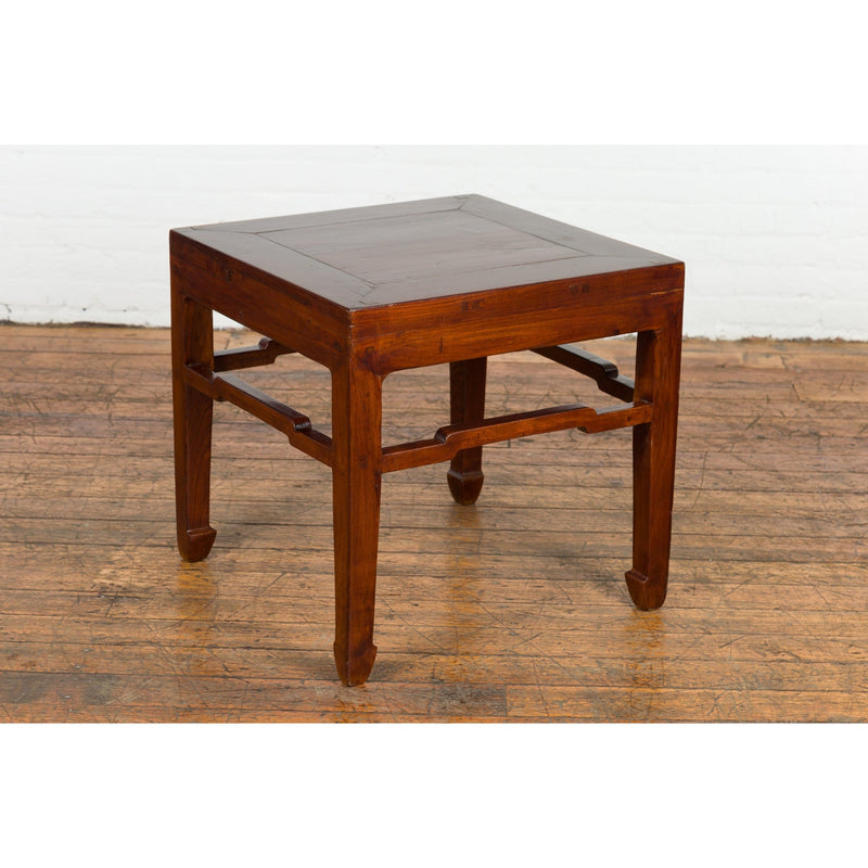 Chinese Qing Dynasty Period 19th Century Side Table with Humpback Stretchers-YN2739-12. Asian & Chinese Furniture, Art, Antiques, Vintage Home Décor for sale at FEA Home