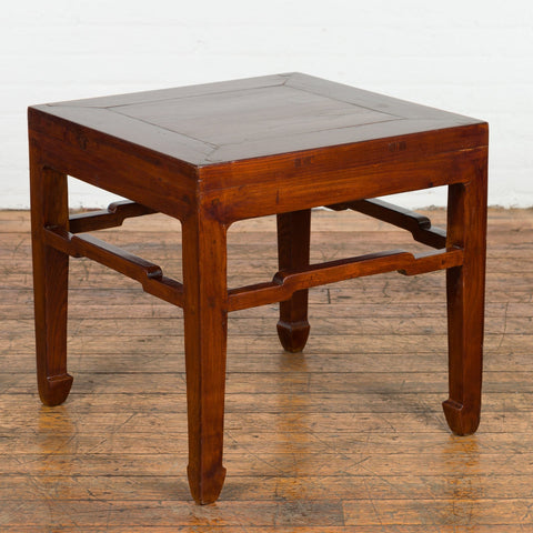 Chinese Qing Dynasty Period 19th Century Side Table with Humpback Stretchers-YN2739-13. Asian & Chinese Furniture, Art, Antiques, Vintage Home Décor for sale at FEA Home