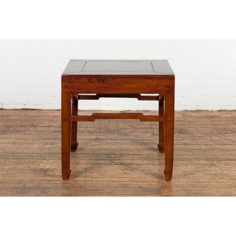 Chinese Qing Dynasty Period 19th Century Side Table with Humpback Stretchers-YN2739-14. Asian & Chinese Furniture, Art, Antiques, Vintage Home Décor for sale at FEA Home