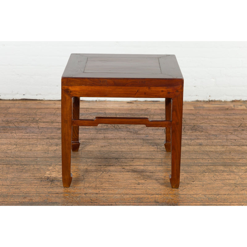 Chinese Qing Dynasty Period 19th Century Side Table with Humpback Stretchers-YN2739-15. Asian & Chinese Furniture, Art, Antiques, Vintage Home Décor for sale at FEA Home