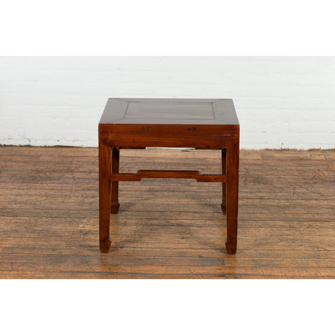 Chinese Qing Dynasty Period 19th Century Side Table with Humpback Stretchers-YN2739-4. Asian & Chinese Furniture, Art, Antiques, Vintage Home Décor for sale at FEA Home