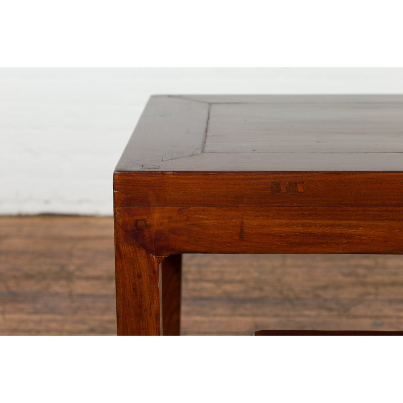 Chinese Qing Dynasty Period 19th Century Side Table with Humpback Stretchers-YN2739-8. Asian & Chinese Furniture, Art, Antiques, Vintage Home Décor for sale at FEA Home