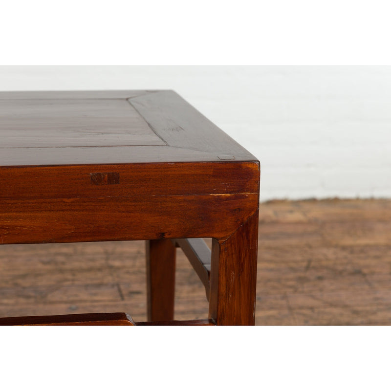 Chinese Qing Dynasty Period 19th Century Side Table with Humpback Stretchers-YN2739-9. Asian & Chinese Furniture, Art, Antiques, Vintage Home Décor for sale at FEA Home