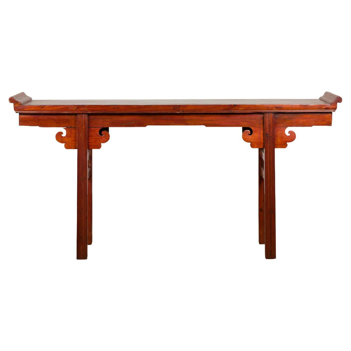 Chinese Qing Dynasty Period Altar Console Table with Cloudy Scroll Motifs-1. Asian & Chinese Furniture, Art, Antiques, Vintage Home Décor for sale at FEA Home