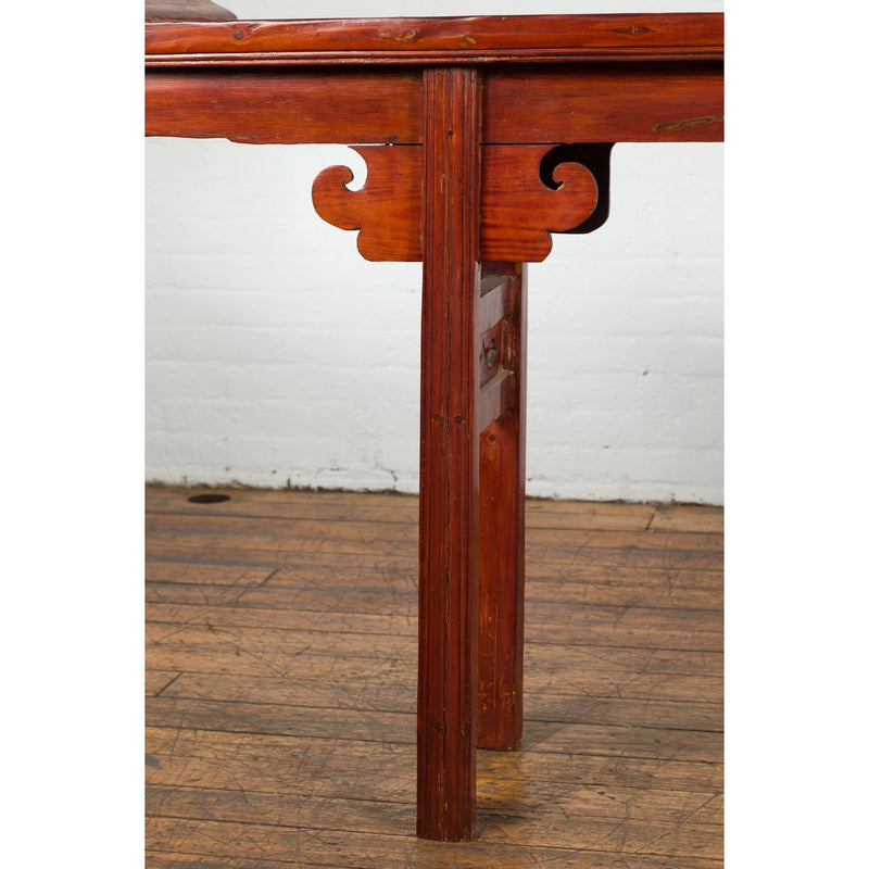 Chinese Qing Dynasty Period Altar Console Table with Cloudy Scroll Motifs-YN7636-10. Asian & Chinese Furniture, Art, Antiques, Vintage Home Décor for sale at FEA Home