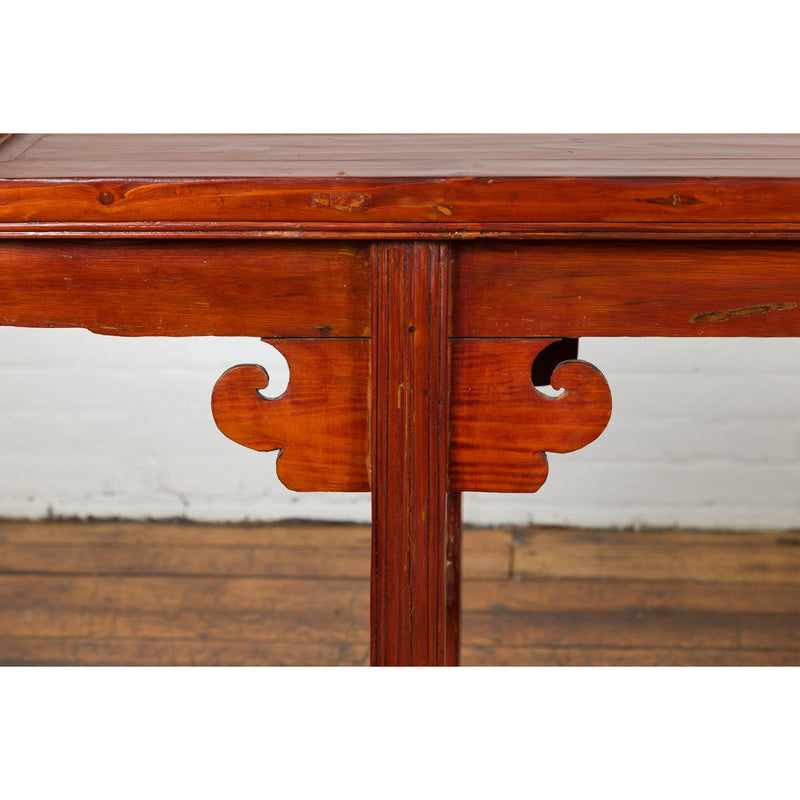 Chinese Qing Dynasty Period Altar Console Table with Cloudy Scroll Motifs-YN7636-14. Asian & Chinese Furniture, Art, Antiques, Vintage Home Décor for sale at FEA Home